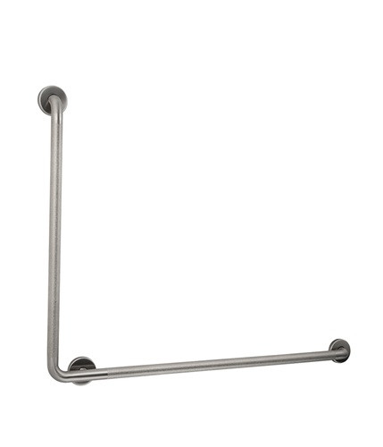 Bobrick B-5854.99 90 Degree Grab Bar, 1-1/4" Diameter, Peened Finish, 40" x 30"