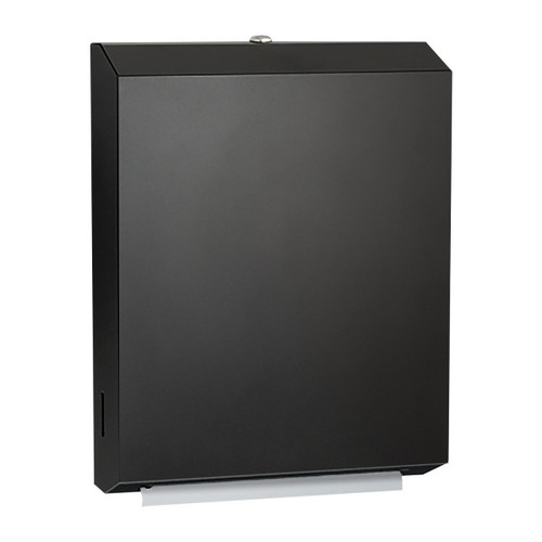 ASI 0210-41 Paper Towel Dispenser, C-Fold or Multi-Fold, Surface Mounted, Matte Black