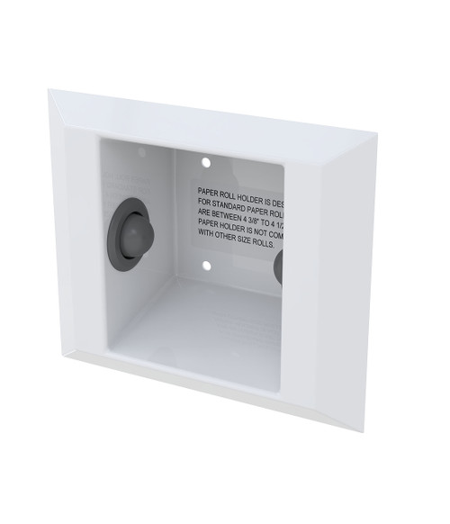 Bobrick B-9882 Toilet Paper Holder, Ligature Resistant, Semi-Recessed, White Powder Coated