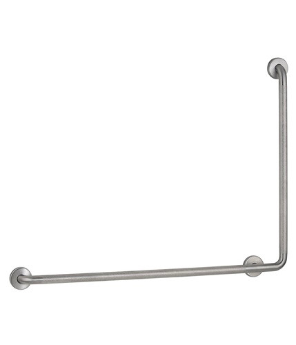 Bobrick B-58546.99 90 Degree Grab Bar, 1-1/4" Diameter, Peened Finish, 40" to the Right