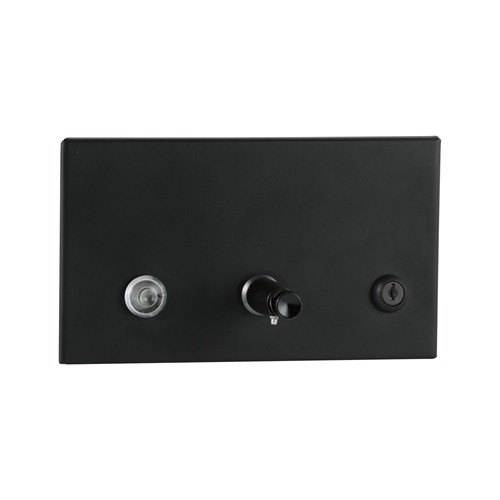 Bobrick B-306.MBLK Recessed Manual Liquid Soap Dispenser, Matte Black, 45‑fl oz.
