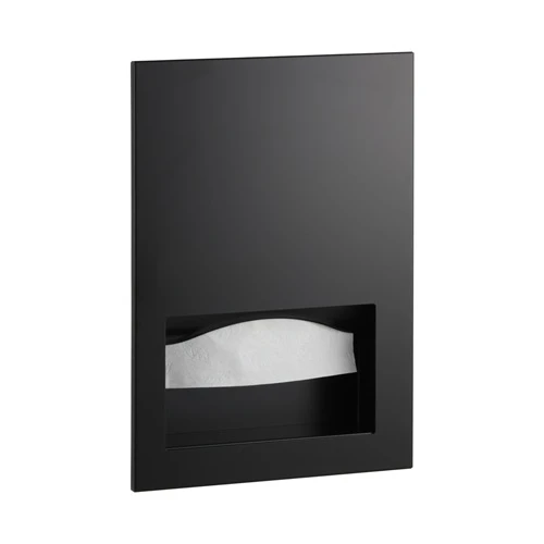 Bobrick B-35903.MBLK Recessed Paper Towel Dispenser, Friction-Catch, Matte Black