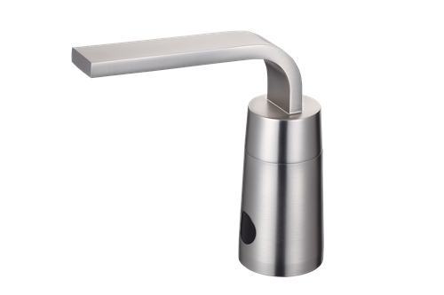 Hydrotek HE-2800-BN-LR Lavatory Automatic Sensor Faucet, Single Hole, Non-mixing, ADA Compliant, Battery Powered with Enduratek, Vandal Resistant, Brushed Nickel
