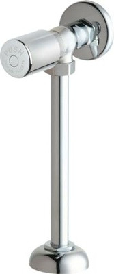 Chicago Faucets 732-765PSHCP Angle Urinal Valve with Riser, 2" MVP Metering Push Handle, MVP Metering Cartridge, Slip Wall Flange