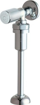 Chicago Faucets 732-VB765PSHCP Angle Urinal Valve, 2" MVP Metering Push Handle, MVP Metering Cartridge, Slip Wall Flange