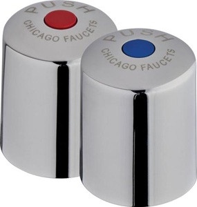 Chicago Faucets 765-PRJKCP Chicago Faucets Part: 2" MVP Metering Push Handle (Pair)