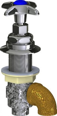 Chicago Faucets LRV-N4-A1C Remote Control Concealed Multiple Service Valve, 2-1/2" Metal Cross Handle with GAS Index Button