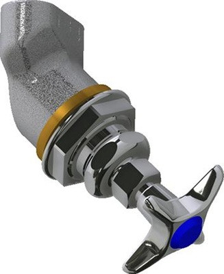 Chicago Faucets LRV-N2-A1C Left Hand 45 Degree Angle Control Valve, 2-1/2" Metal Cross Handle, GAS Index Button