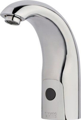 Chicago Faucets H-C31H-13ABCPT HyTronic TempShield Contemporary Touch Free Faucet, Dual Supply, 0.5 GPM, Concealed Internal Thermostatic Temperature Control Mixer, Battery Operated, Bluetooth
