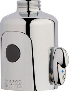 Chicago Faucets H-L110-15ABCPT HyTronic TempShield Touch Free Faucet, Less Spout, Dual Supply, User Adjustable Thermostatic Temperature Control Mixer, Battery Operated, Bluetooth