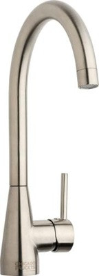 Chicago Faucets 436-ABBN High Arc Kitchen Faucet, Deck Mounted, 1.5 GPM, Brushed Nickel