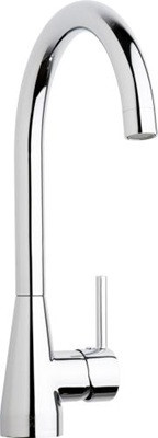 Chicago Faucets 436-ABCP High Arc Kitchen Faucet, Deck Mounted, 1.5 GPM, Polished Chrome