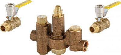 Chicago Faucets 132-LFSABNF Chicago Faucets Part: Emergency Thermostatic Mixing Valve with Cold Water Bypass, 1/2" NPT Inlet, 1/2" NPT Outlet