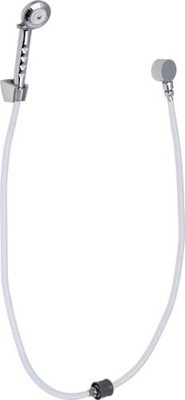 Chicago Faucets 150-LADPVCW Wall Mounted 1.5 GPM Hand Spray, Two 34" White Vinyl Hoses with Auto-Drain