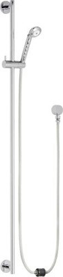 Chicago Faucets 153-175ADPVCW Wall Mounted 1.75 GPM Hand Spray, Two 34" White Vinyl Hoses with Auto Drain and 48" Slide Bar
