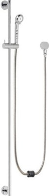 Chicago Faucets 153-LADCP Wall Mounted 1.5 GPM Hand Spray, Two 34" Stainless Steel Hoses with Auto Drain and 48" Slide Bar