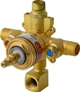 Chicago Faucets 1911-VONF Pressure Balancing Tub and Shower Valve with Auto Drain
