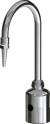 Chicago Faucets LEF-B21-00T HyTronic Touch Free Gooseneck Faucet with Laboratory Nozzle, Dual Supply, Battery Powered, Bluetooth Communication