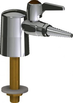 Chicago Faucets LGB1-11D-10 Turret with Single Ball Valve, Full Flow Laboratory Serrated Nozzle, Laboratory Index Button, Brown with White Letters, NIT (Nitrogen)