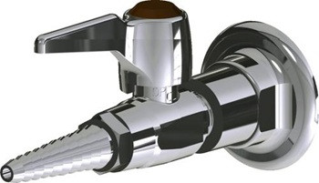 Chicago Faucets LGB1-11D-50 Single Valve with Wall Flange, Laboratory Index Button, Brown with White Letters, NIT (Nitrogen)