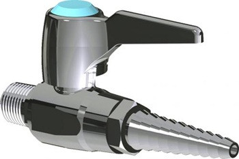 Chicago Faucets LGB1-11L Single Ball Valve, Laboratory index button, Light Blue with Black Letters, CH4 (Methane)