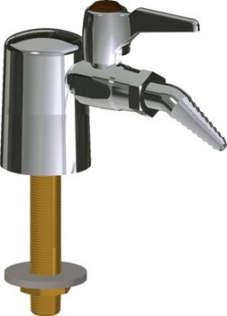 Chicago Faucets LGB1-21D-10 Turret with Single Ball Valve, Laboratory 30-degree Angled Nozzle, Index Button, Brown with White Letters, NIT (Nitrogen)