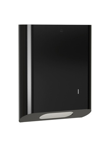 Bradley 2B1-110000-BB Elvari Paper Towel Dispenser, Surface Mounted, Medium Capacity, 500 Folded, Brushed Black