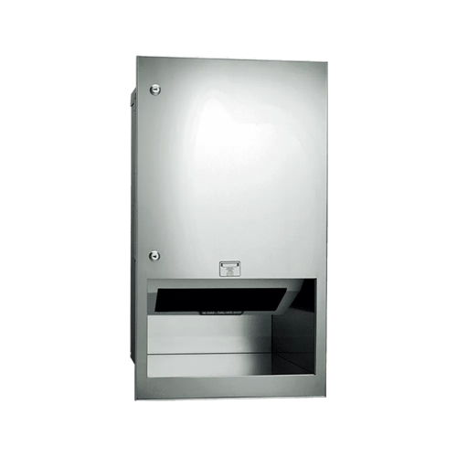 ASI 645210AC Simplicity Collection Automatic Roll Paper Towel Dispenser, Recessed, AC Powered, Stainless Steel with Satin Finish