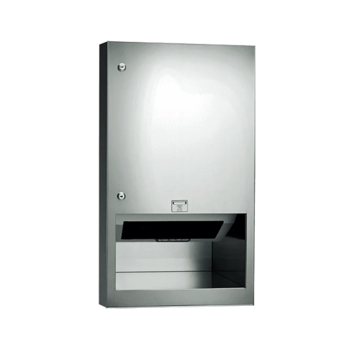 ASI 645210AC-6 Simplicity Collection Automatic Roll Paper Towel Dispenser, Semi-Recessed, AC Powered, Stainless Steel with Satin Finish