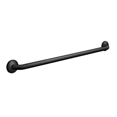 ASI 3801-36P-41 Straight Grab Bar, 36 inch, Snap Flange, 1-1/2" O.D. Peened, Matte Black