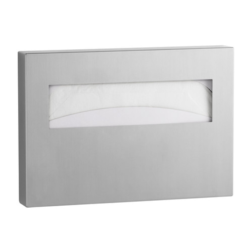 Bobrick B-9221 Fino Collection Toilet Seat Cover Dispenser, Surface Mounted, Satin Finish