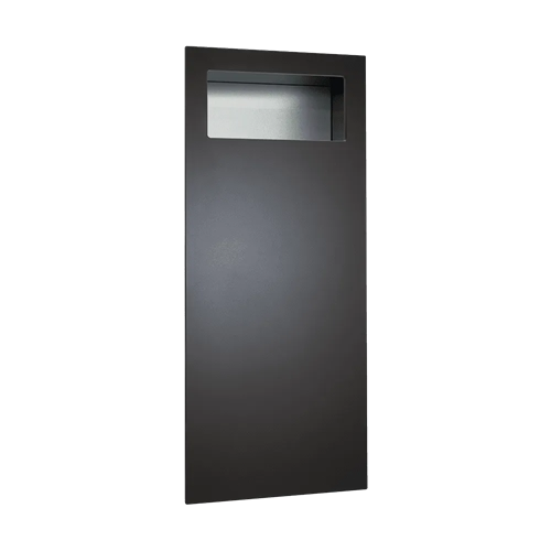 ASI 6474-41 Piatto Completely Recessed Waste Receptacle, 12 Gallon, Matte Black Phenolic Door