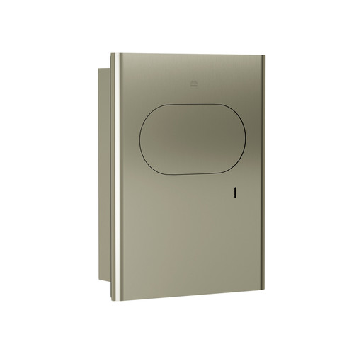 Bradley 4B2-000000-BN Elvari Sanitary Napkin Disposal, Recessed, 1.5 Gallon, Brushed Nickel