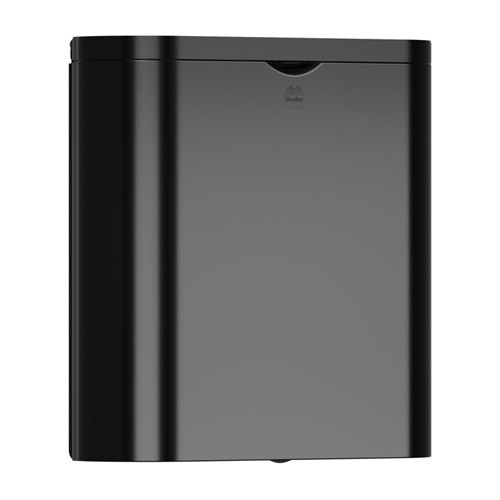 Bradley 4B2-110000-BB Elvari Sanitary Napkin Disposal, Surface Mounted, 1.5 Gallon, Brushed Black