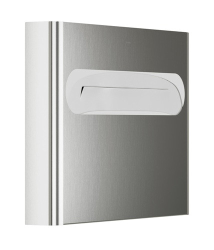 Bradley 5B1-110000-BS Elvari Toilet Seat Cover Dispenser, Surface Mounted, Medium Capacity, Brushed Stainless