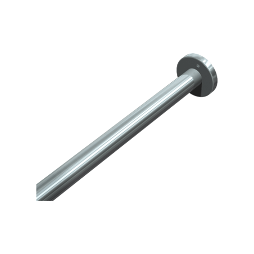 ASI 1204-30 Shower Curtain Rod with Flanges, 1-1/4" Diameter, 30" Length