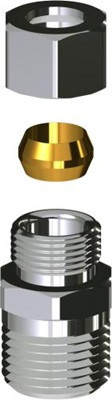 Chicago Faucets 1022-007JKABRCF Chicago Faucets Part: Compression Fitting 3/8 Tube X 3/8 NPT