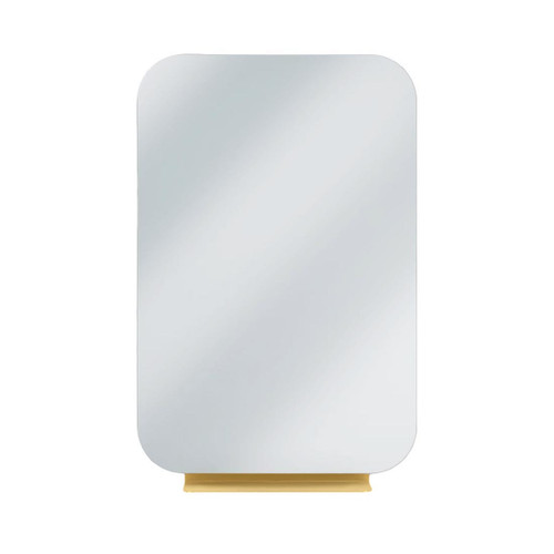 Bradley 7B1-3024360-BR Elvari Frameless Mirror with Shelf 24 W x 36 H, Brushed Brass
