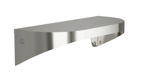 Bradley 7B2-0051800-BS Elvari Shelf, Surface Mounted, 5" Depth x 18" Long, Brushed Stainless