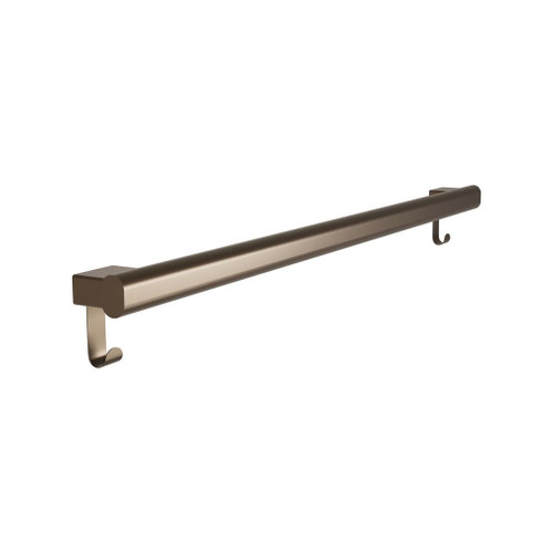 Bradley 8B1-0013696-BZ Elvari Oval Grab Bar with Hooks, 36" Length, Brushed Bronze