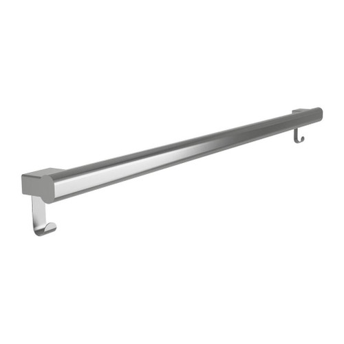 Bradley 8B1-0014296 Elvari Oval Grab Bar with Hooks, 42" Length, Satin Stainless