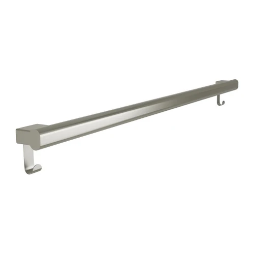 Bradley 8B1-0014296-BN Elvari Oval Grab Bar with Hooks, 42" Length, Brushed Nickel