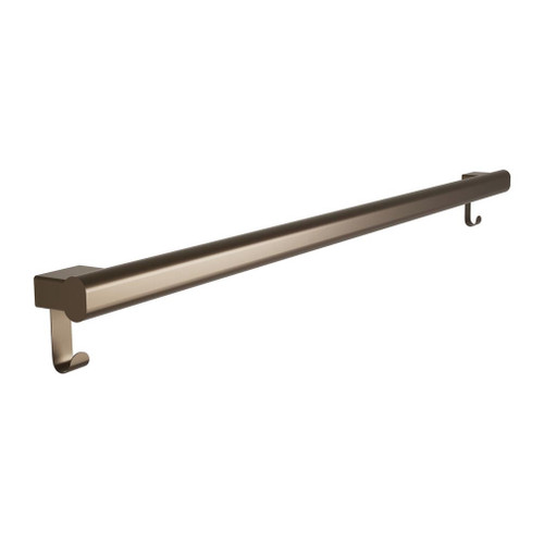 Bradley 8B1-0014296-BZ Elvari Oval Grab Bar with Hooks, 42" Length, Brushed Bronze