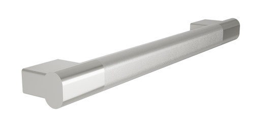 Bradley 8B1-2011800 Elvari Oval Grab Bar, 18" Length, Peened Satin Stainless