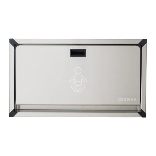 Sova 30HS0106 Vantage Baby Changing Station, Horizontal, Surface Mount, Stainless Steel