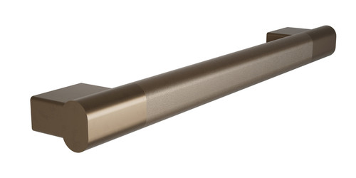 Bradley 8B1-2011800-BZ Elvari Oval Grab Bar, 18" Length, Peened Brushed Bronze