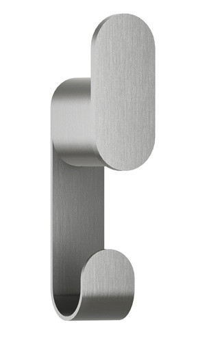 Bradley 9B1-110200 Elvari Coat or Robe Hook, Double, Satin Stainless