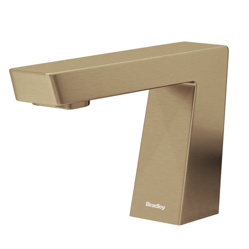 Bradley S53-3700-RT5-BR Verge Zen Faucet, Touch Free, Sensor Operated, Thermostatic 0.5 GPM, Brushed Brass