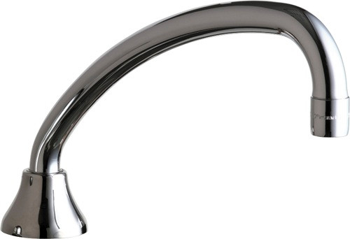 Chicago Faucets 1888-001KJKABCP 9-1/2" Swing Tube Spout with Integral Flange