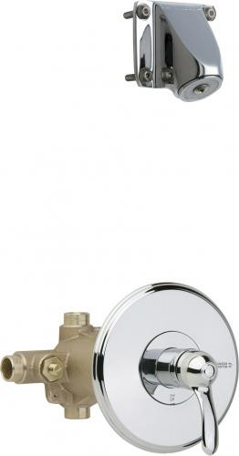 Chicago Faucets 1907-621LCP Thermostatic Pressure Balancing Tub and Shower Fitting